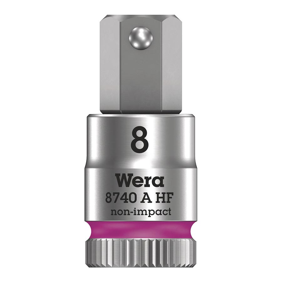 Wera, 8740A HF Zyklop, 1/4'' Drive, Hex 8.0 x 28mm with HF