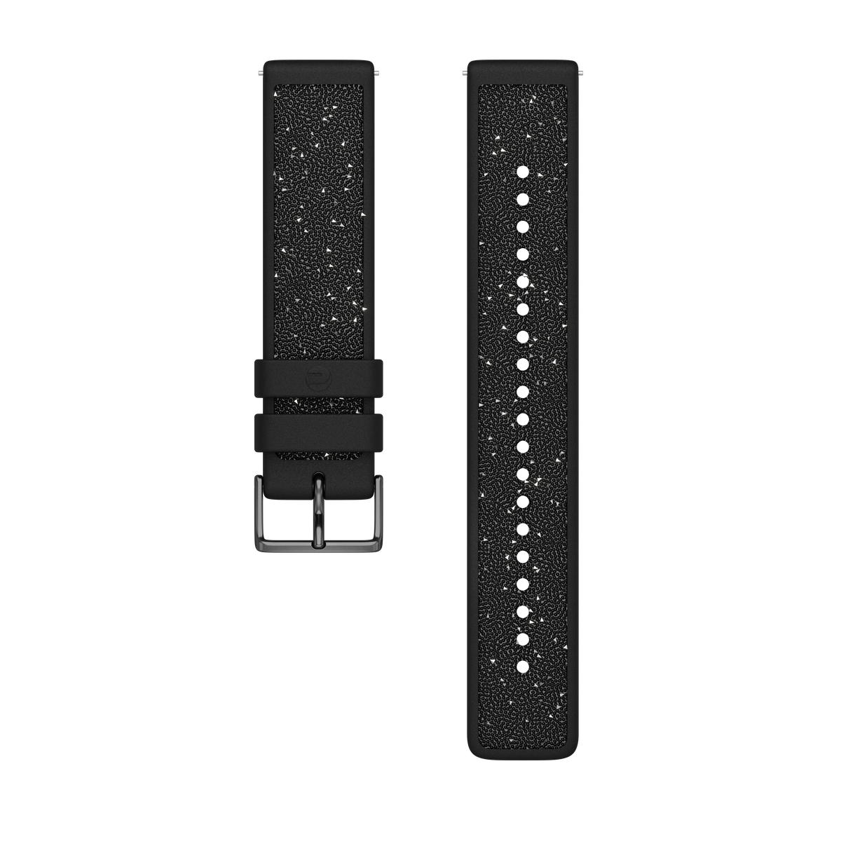 POLAR WRIST BAND 20MM FKM OBSIDIAN CRYSTAL BLACK