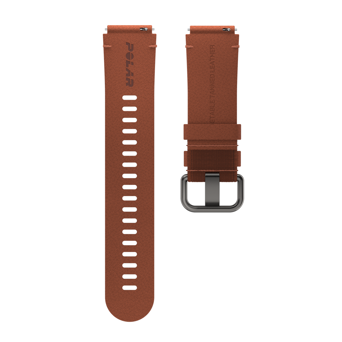 POLAR WRIST BAND 20MM LTHR BRN