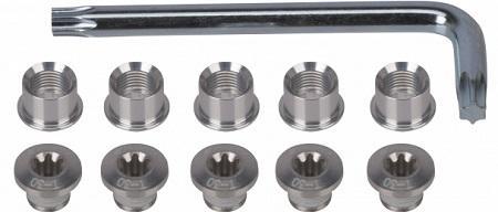 FSA Hardware, Chainring Bolts, Double, Silver, / 10