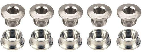 FSA Hardware, Chainring Bolts, Singlespeed/BMX, Chromoly, Silver, /10 (ML138/ML003)