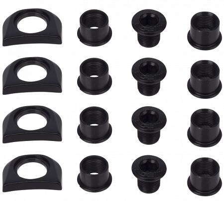 FSA Hardware, Chainring Bolts, and Tab Cover Kit, 4mm for Carbon Cranks