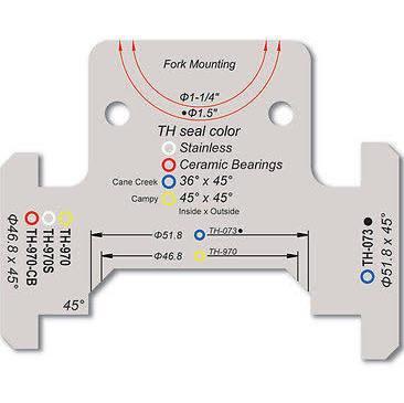 FSA Tool, Headtube Guide/Gauge, 1.5" & 1-1/4"