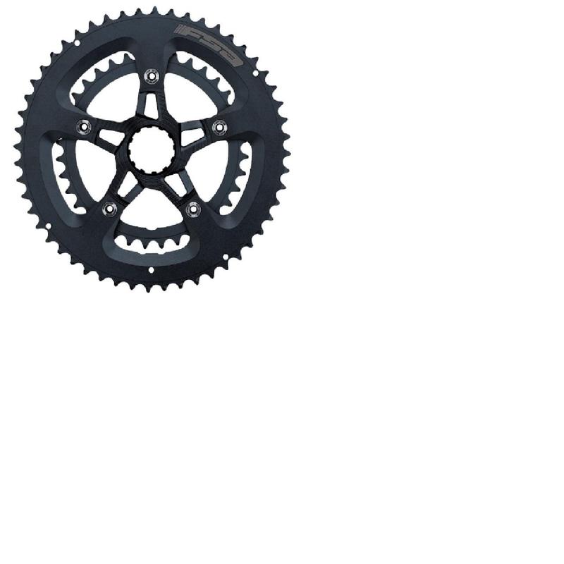 FSA Chainring, E-Bike, Fazua, 50/34T, 4 x 110mm BCD, Includes Spider, Black (W00005+WA198+WB291)