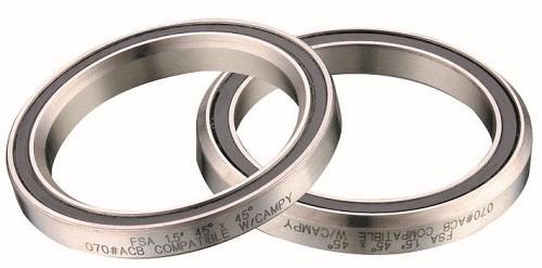 FSA Headset Bearing, 40mm x 52mm x 7mm, Chrome Steel, SL ACB, 1.5" x 45/45 (MR128R)