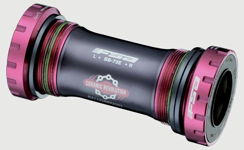 FSA Bottom Bracket, BSA Shell, For MegaExo 24mm Cranks, 68-73mm, Ceramic Bearings (BB-9200)