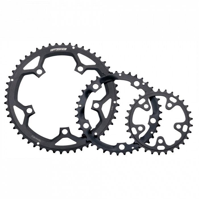 FSA, Gossamer/Omega Pro Road, Chainring, Teeth: 39, Speed: 10/11, BCD: 110, Bolts: 5, Inner, Aluminum, Black