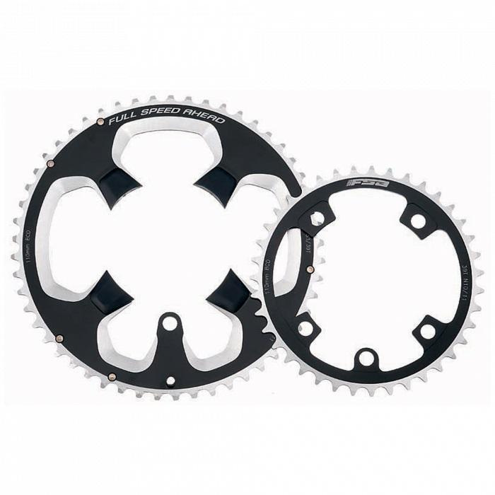 FSA, 371-0250, 50T, 11sp, BCD: 110mm, 5 Bolt, Super ABS Road, Outer Chainring, For Double, Aluminum, Black