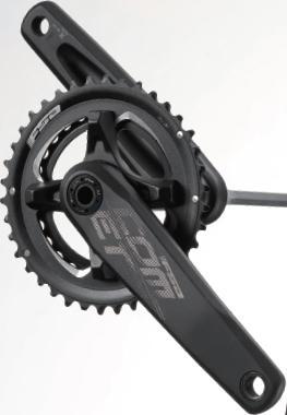 FSA Comet Modular 2x Crankset, 22/36T x 175mm, MegaExo 24mm spindle, Black