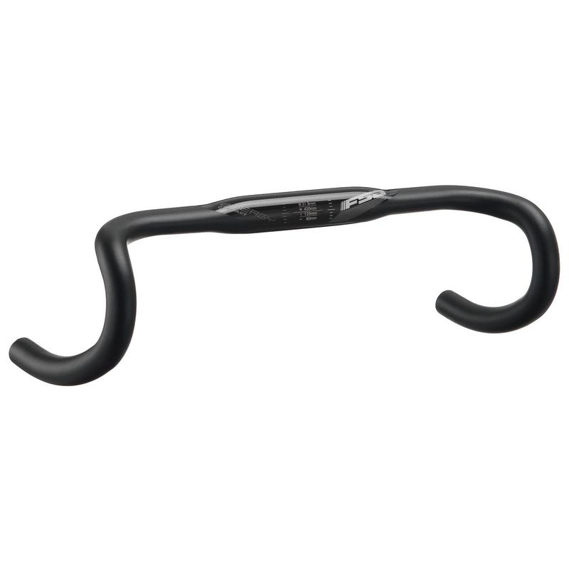 FSA Energy Compact SCR (Wing) Handlebar, 38cm x 31.8mm, 2-tone Black