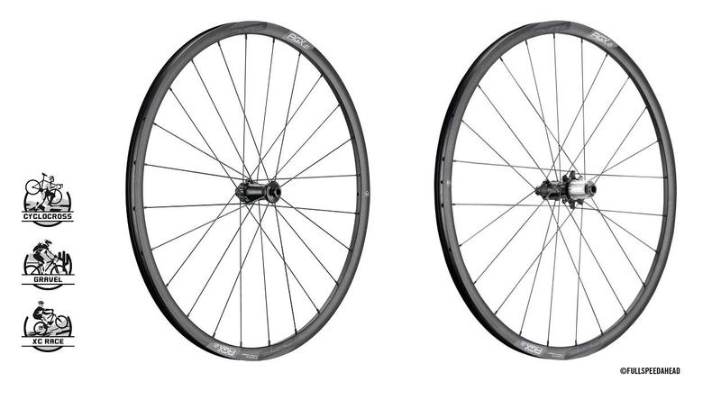 FSA AGX i21 Gravel Wheelset, 700 x 24/24h, Tubeless ready, Alloy, Clincher, 6-Bolt Disc, XDR