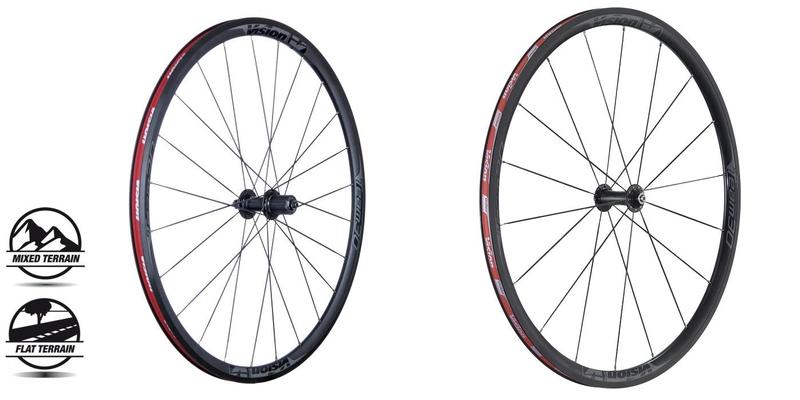 Vision Team 30 Comp TL Wheelset, 700 x 18/24h, QR 100/130mm, Tubeless ready Alloy Clincher, Shimano 11sp