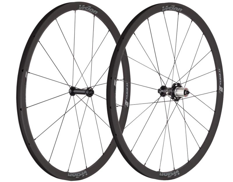 Vision TriMax 25 KB Wheelset, 700 x 16/21h, Alloy, Clincher, Black Decal, (WH-VT-625CHTL/KB)