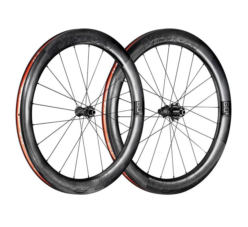 Vision Metron 60 TL Disc Wheelset, 700 x 24/28h, Carbon Clincher, Tubeless ready, Center-Lock Disc, Shimano 11sp