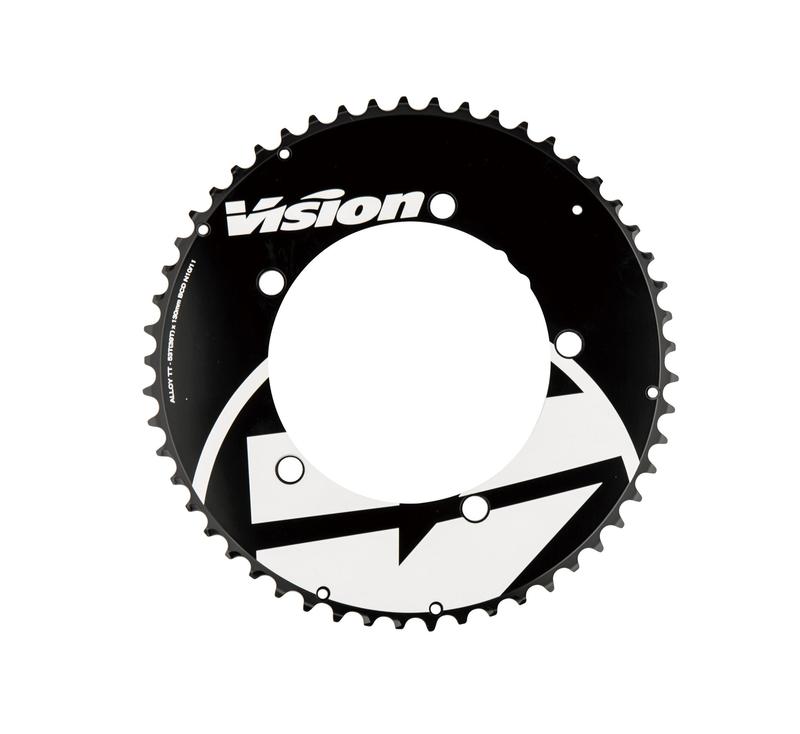 Vision Chainring, Aero Time Trial, 53T, 130mm BCD, Alloy, N-11, Black (WA124)