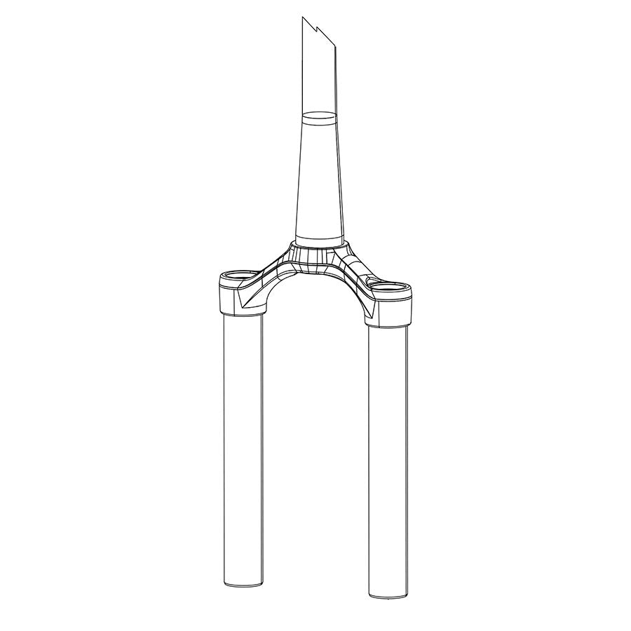 RockShox, Reba A7 CSU, SOLO AIR 27 120mm MAX ALUMINUM TAPER DIFFUSION BLACK (NO GRADIENTS) - REBA A7 120mm (2018+)