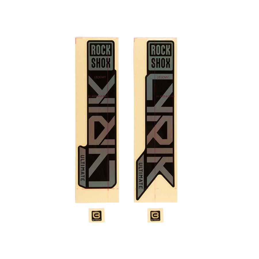 RockShox, Decal Kit for Lyrik Ultimate 2023, Gloss Rainbow for High Gloss Black