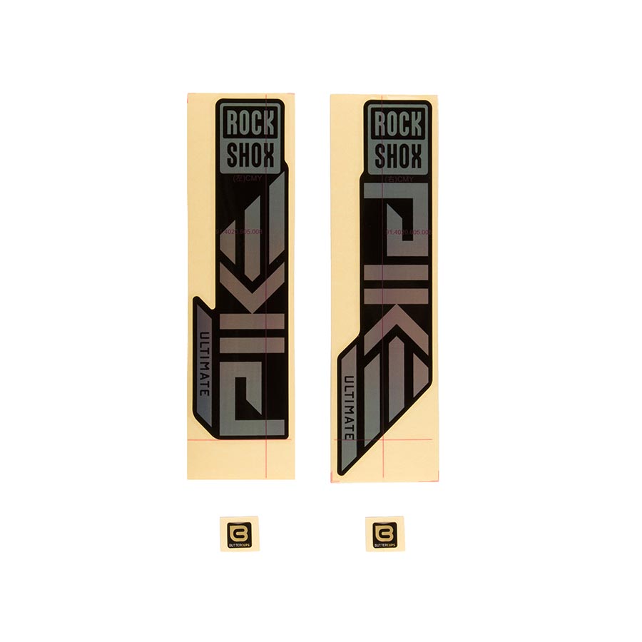 RockShox, Decal Kit for Pike Ultimate 2023, Gloss Rainbow for High Gloss Black