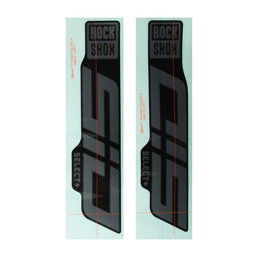 RockShox, Decal Kit for SID 35 D1, Gloss Grey for Diffusion Black, Kit