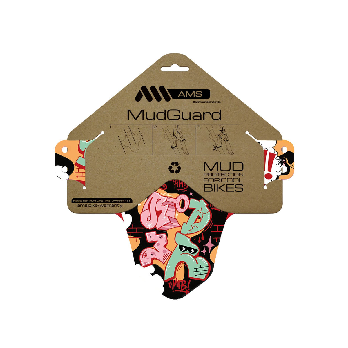 ALL MOUNTAIN STYLE MUD GUARD BORN TO BE RIDER RED