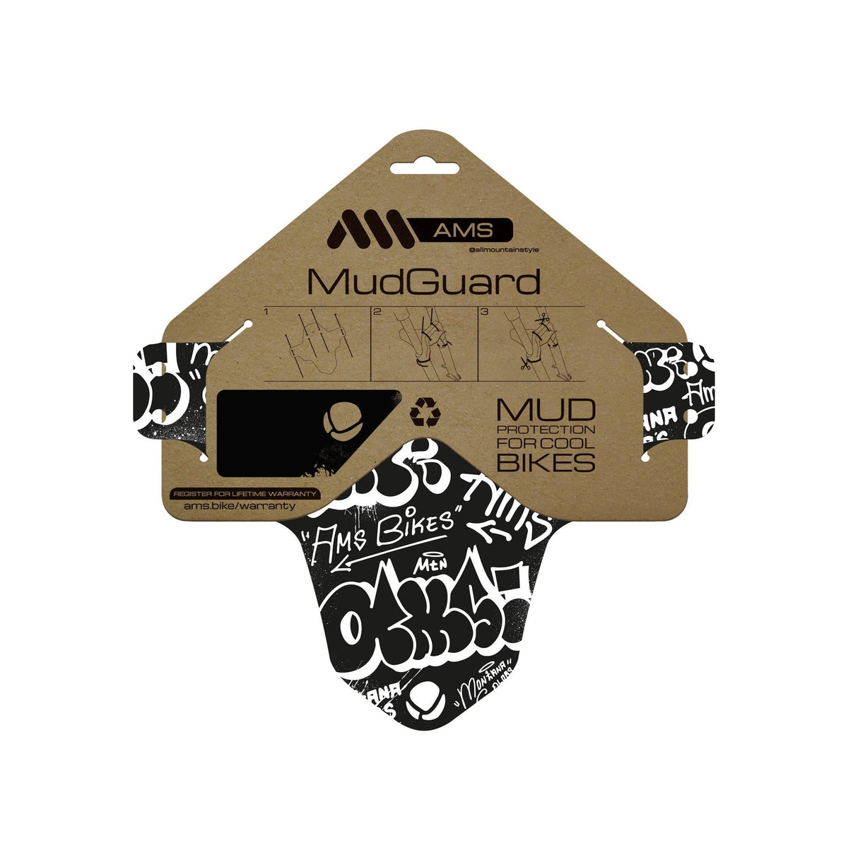 ALL MOUNTAIN STYLE MUD GUARD MONTANA COLOURS WHITE