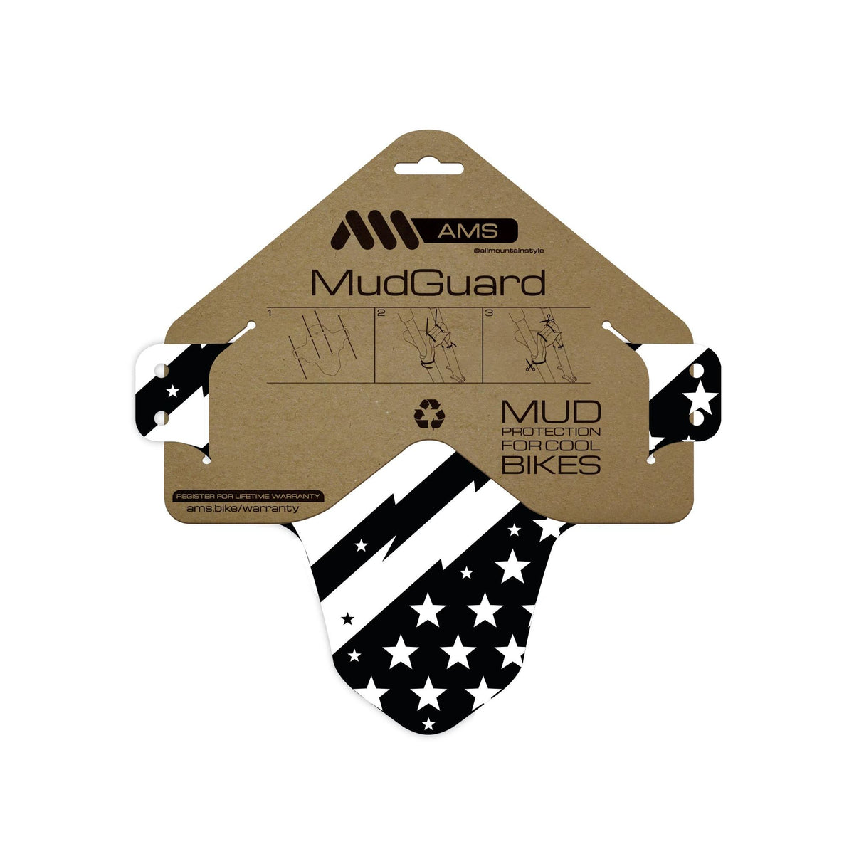 ALL MOUNTAIN STYLE MUD GUARD PATRIOT WHITE