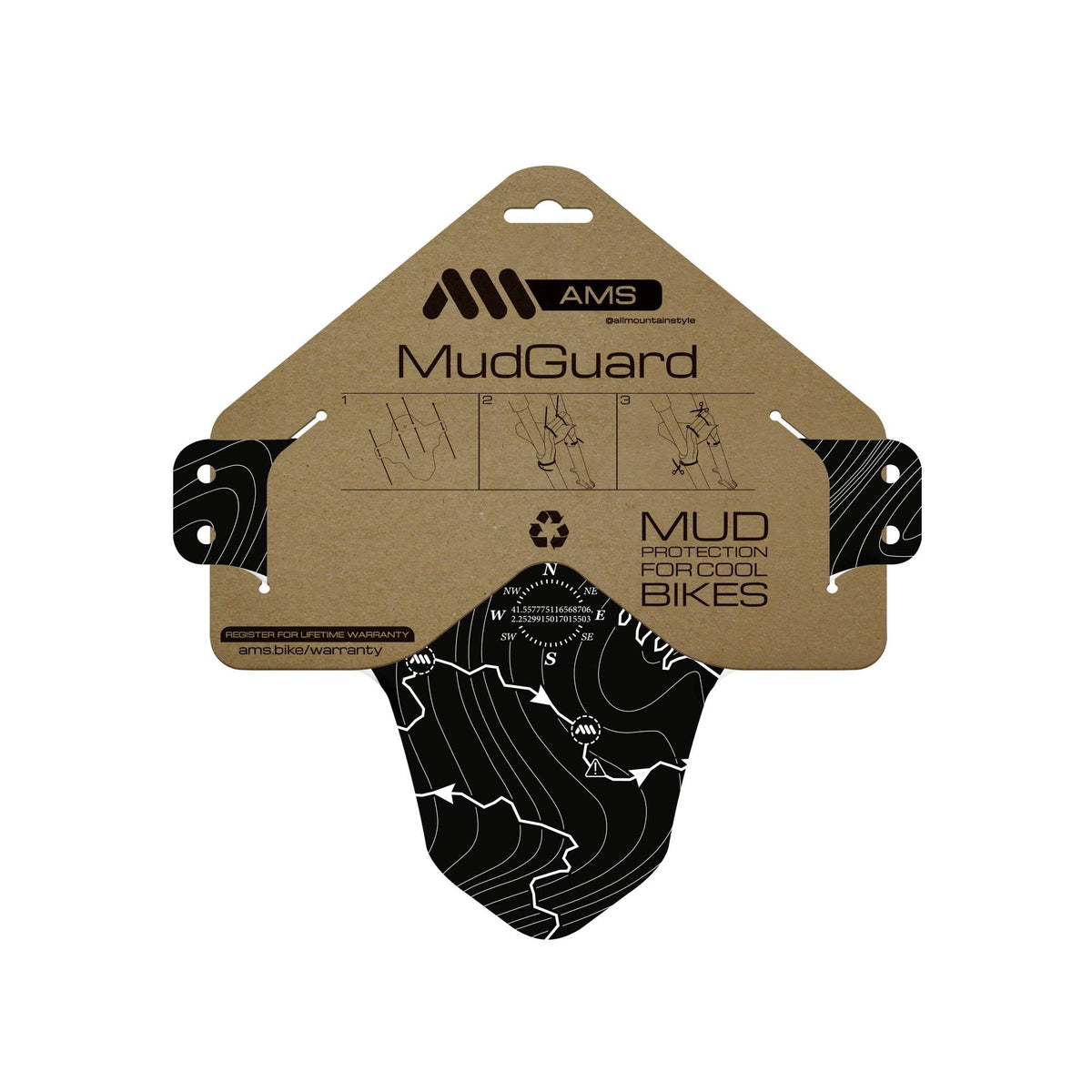 ALL MOUNTAIN STYLE MUD GUARD TRACKS WHITE
