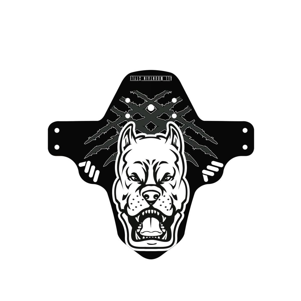 ALL MOUNTAIN STYLE FENDER MUD GUARD WHITE/PITBULL