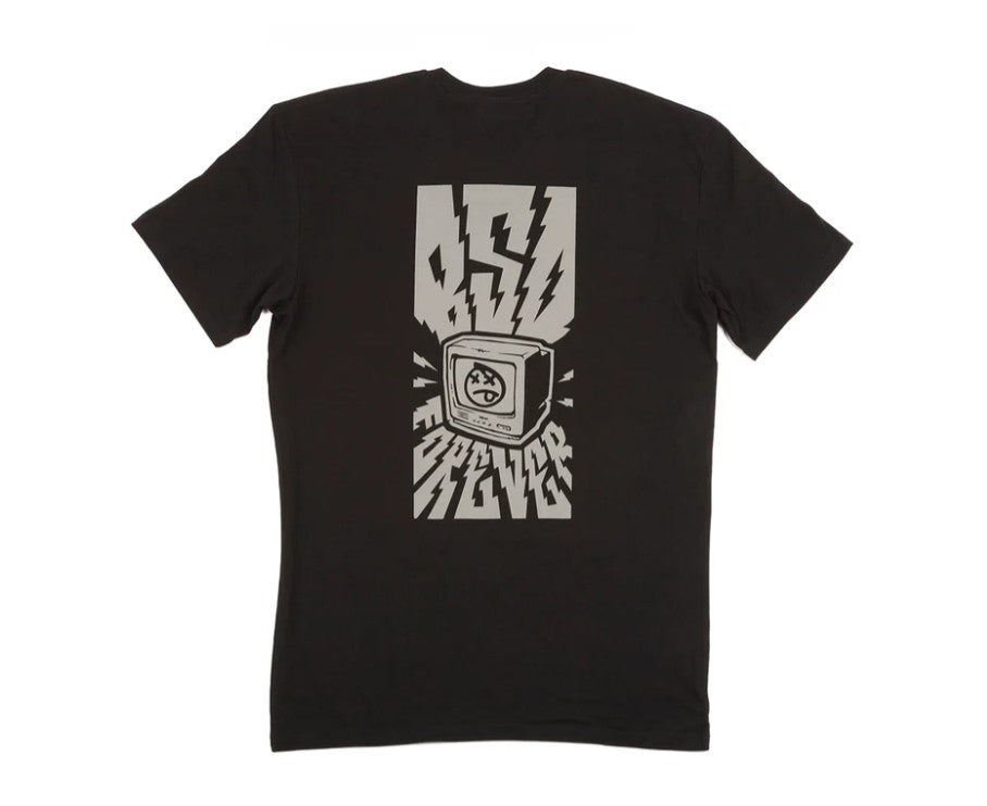 BSD SWITCHED ON TEE BLACK LARGE