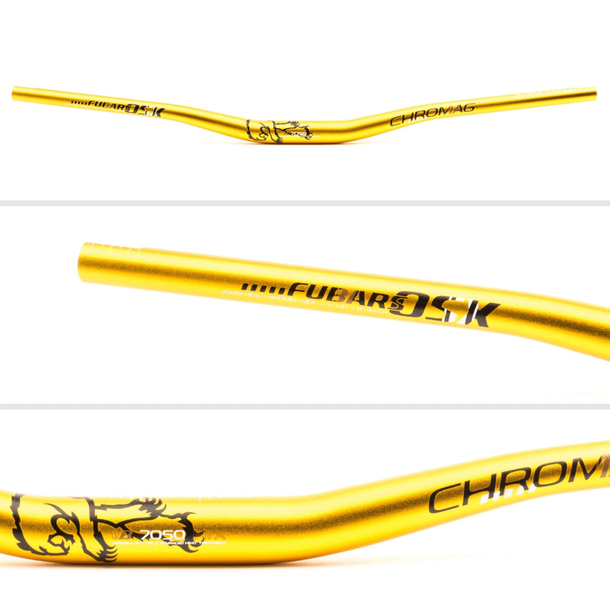 Chromag Handlebars OSX 31.8mm Clamp 25mm Rise- Gold