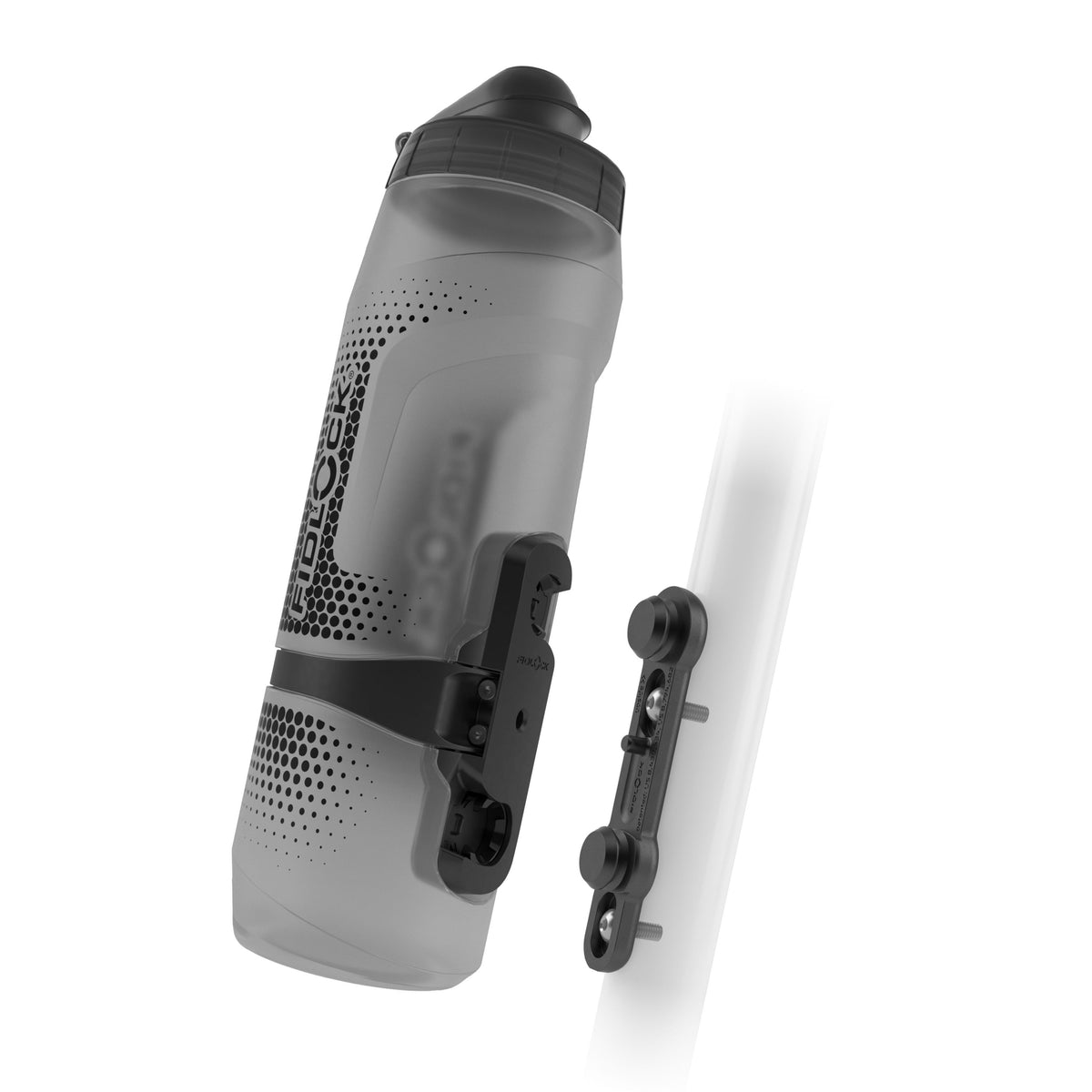 Fidlock 800ML Twist Bottle With Mount And Bike Base- Transparent Black