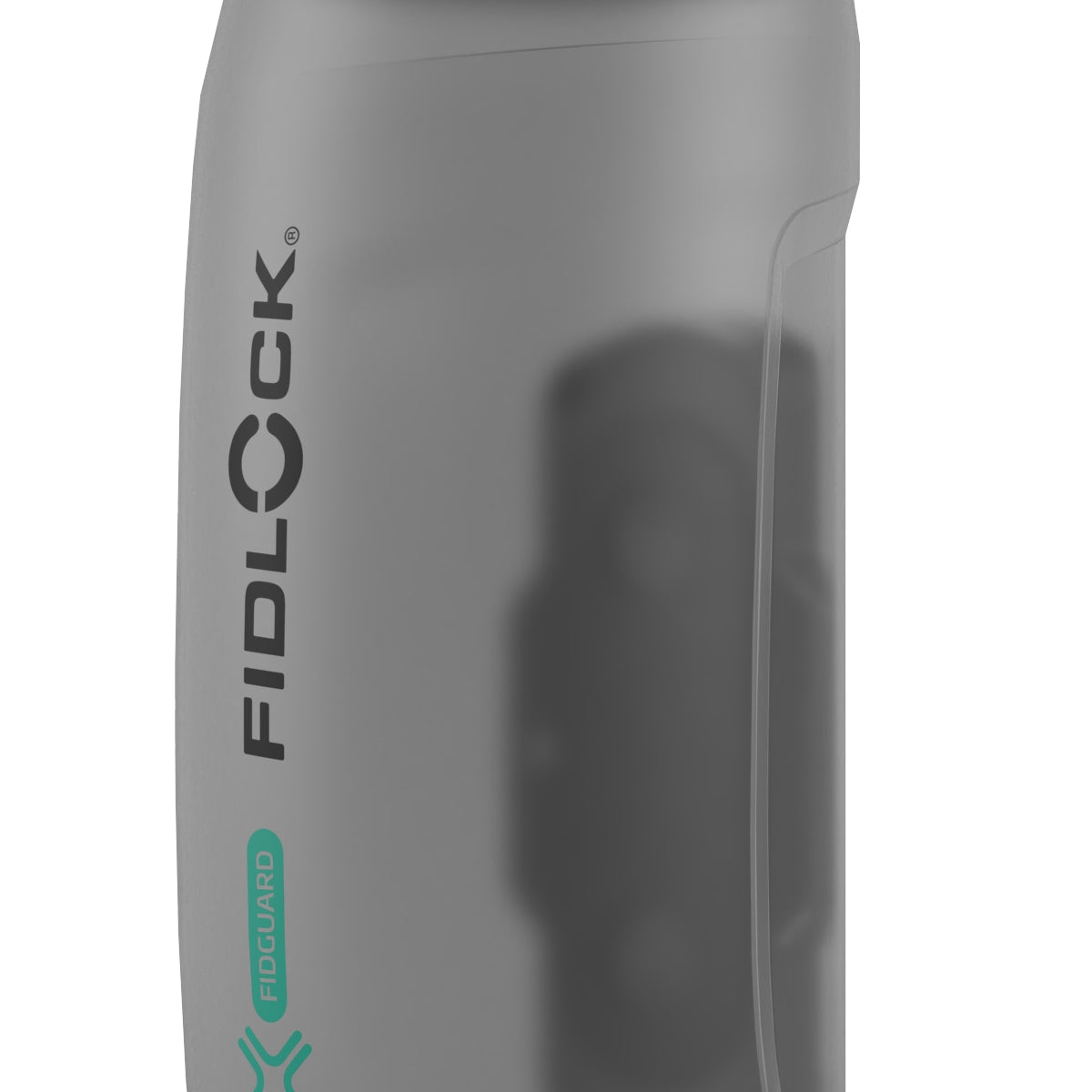 Fidlock 590ML Twist Fidguard Bottle Antibacterial With Mount No Base- Transparent Black