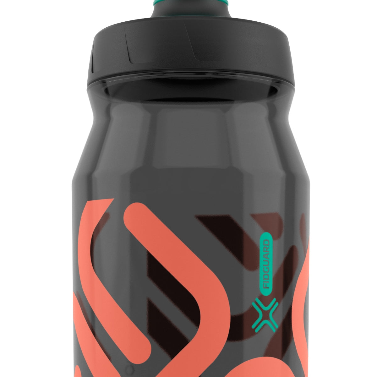 Fidlock 600ML Fidguard Bottle Antibacterial- Transparent Black-Red