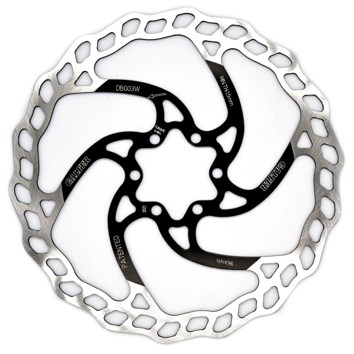 Brake Rotor 180mm X 1.8mm MTB 6 Bolt