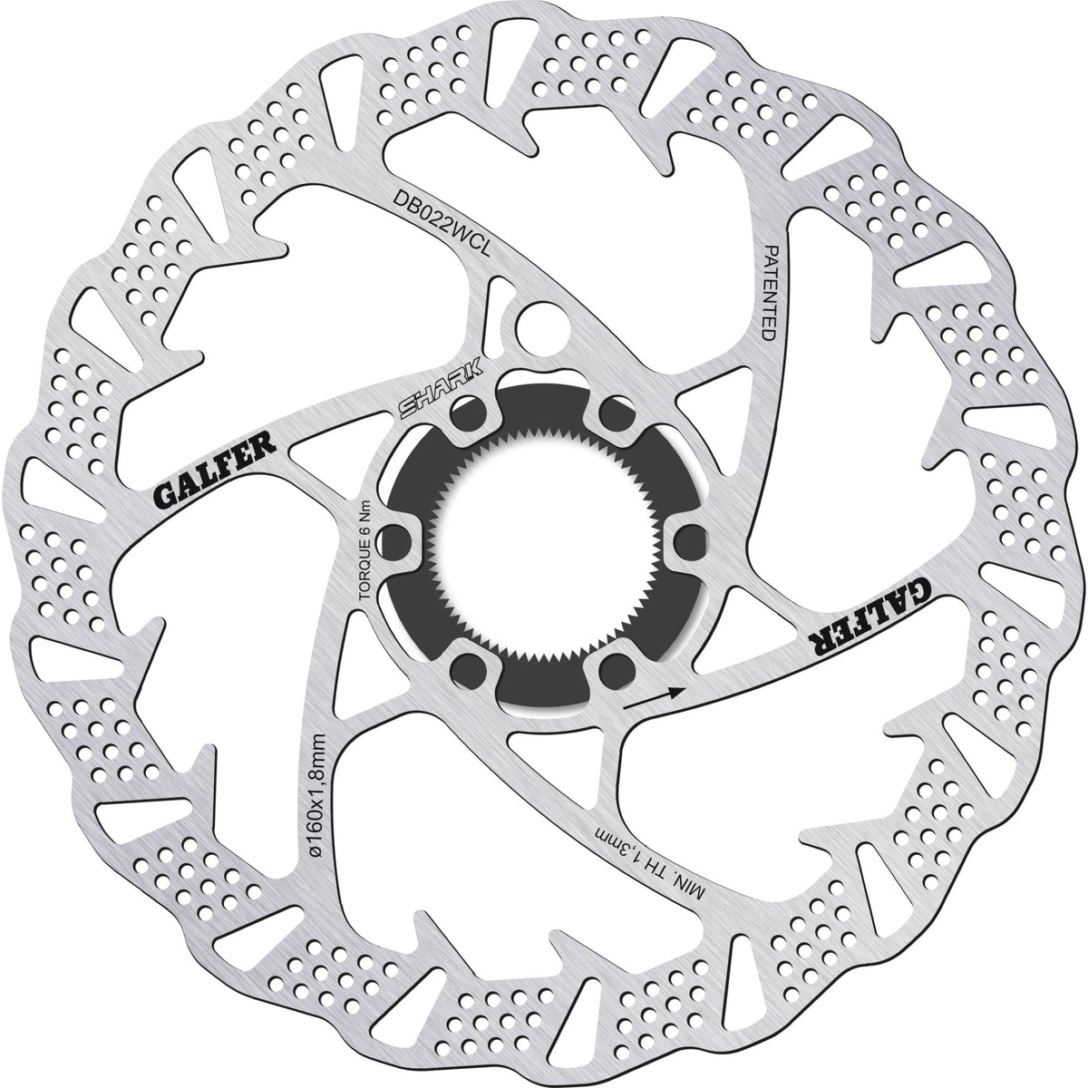 Brake Rotor Shark Center-Lock System 160x1.8MM