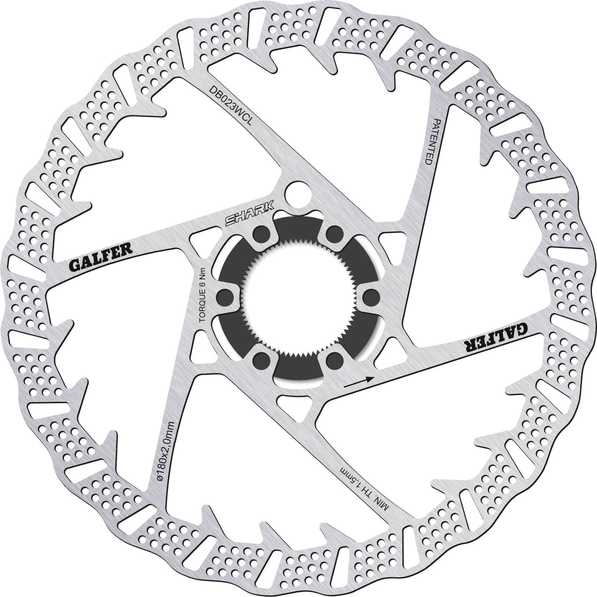 Brake Rotor Shark Center-Lock System 180x2MM