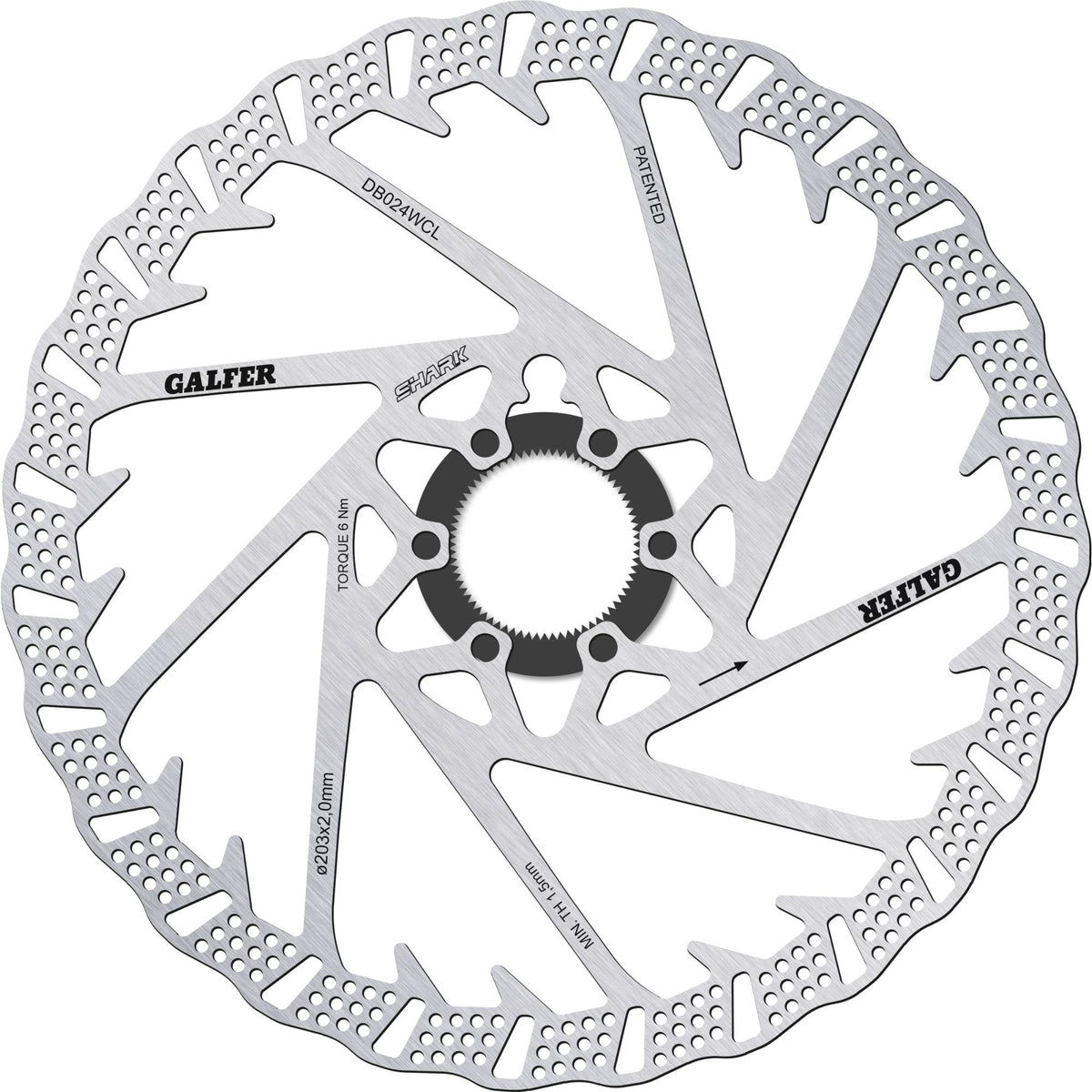Brake Rotor Shark Center-Lock System 203x2MM