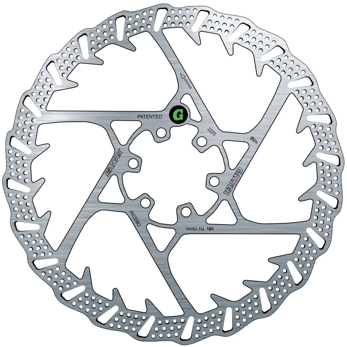 Brake Rotor Shark 203mm X 2.0mm MTB E-Bike 6 Bolt