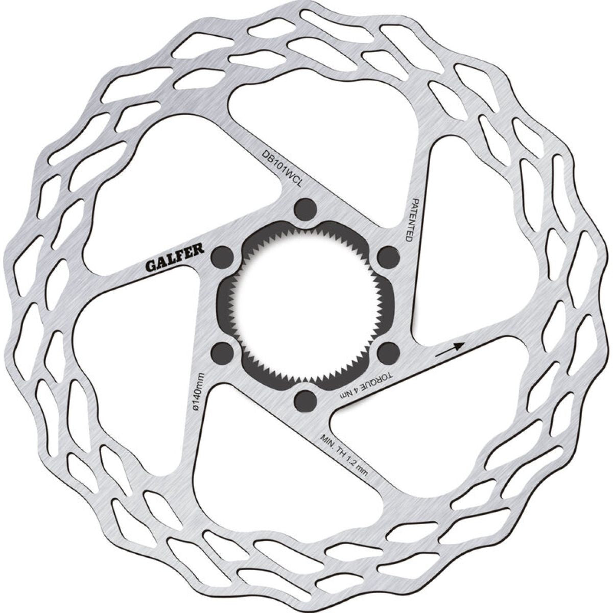 Brake Rotor 140mm X 1.8mm Road Centerlock