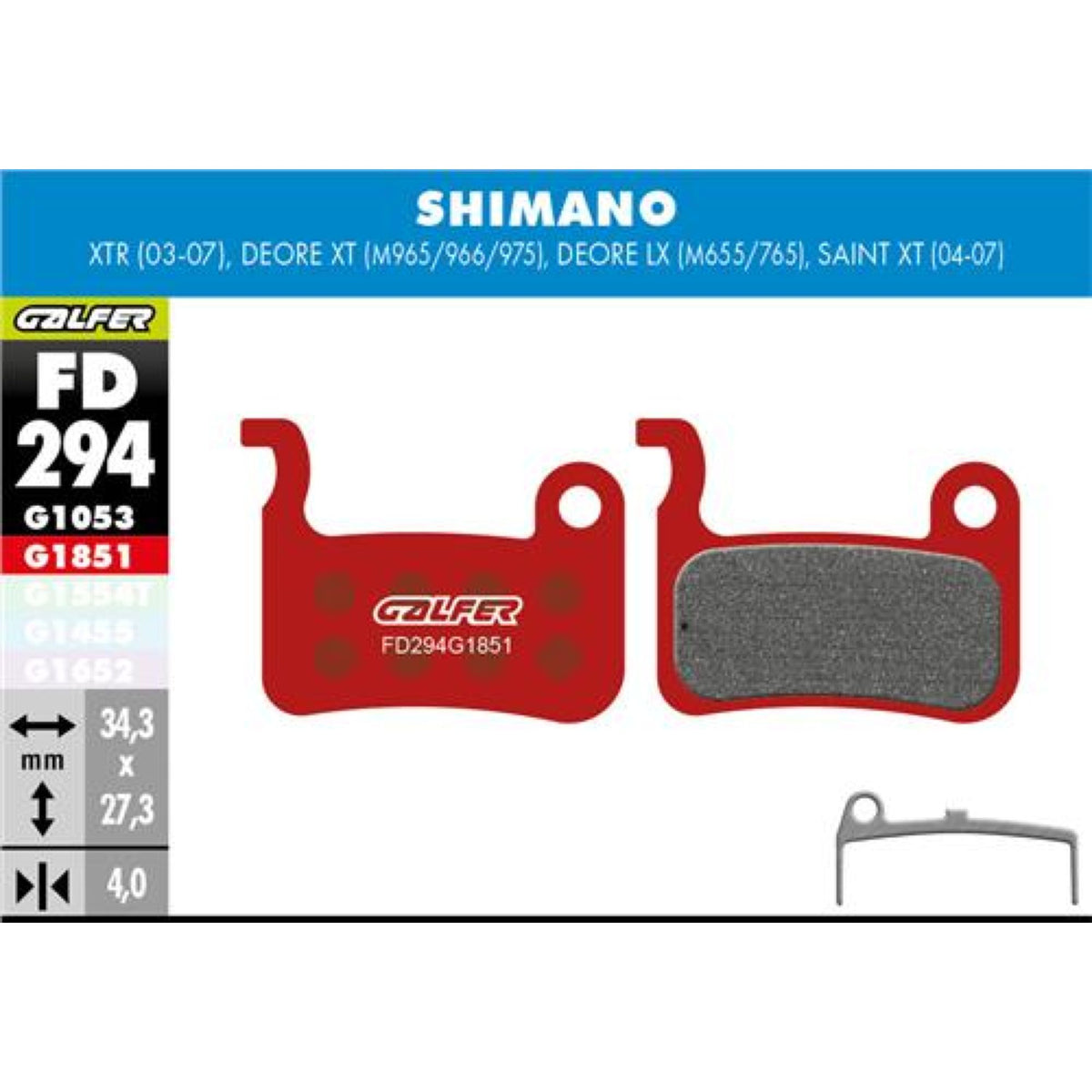 Brake Pad Advanced Shimano Deore XT- LX