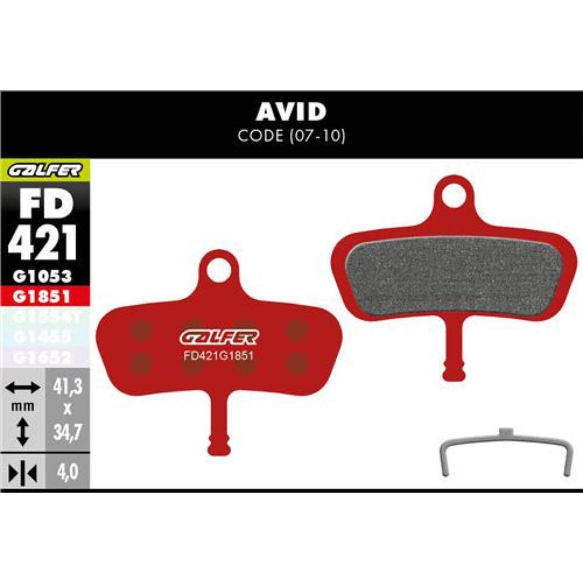 Brake Pad Bike Advanced Avid Code (07-10)