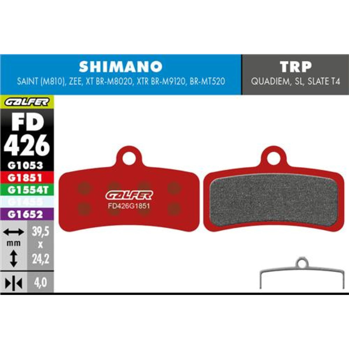 Brake Pad Bike Advanced Shimano Saint- Zee