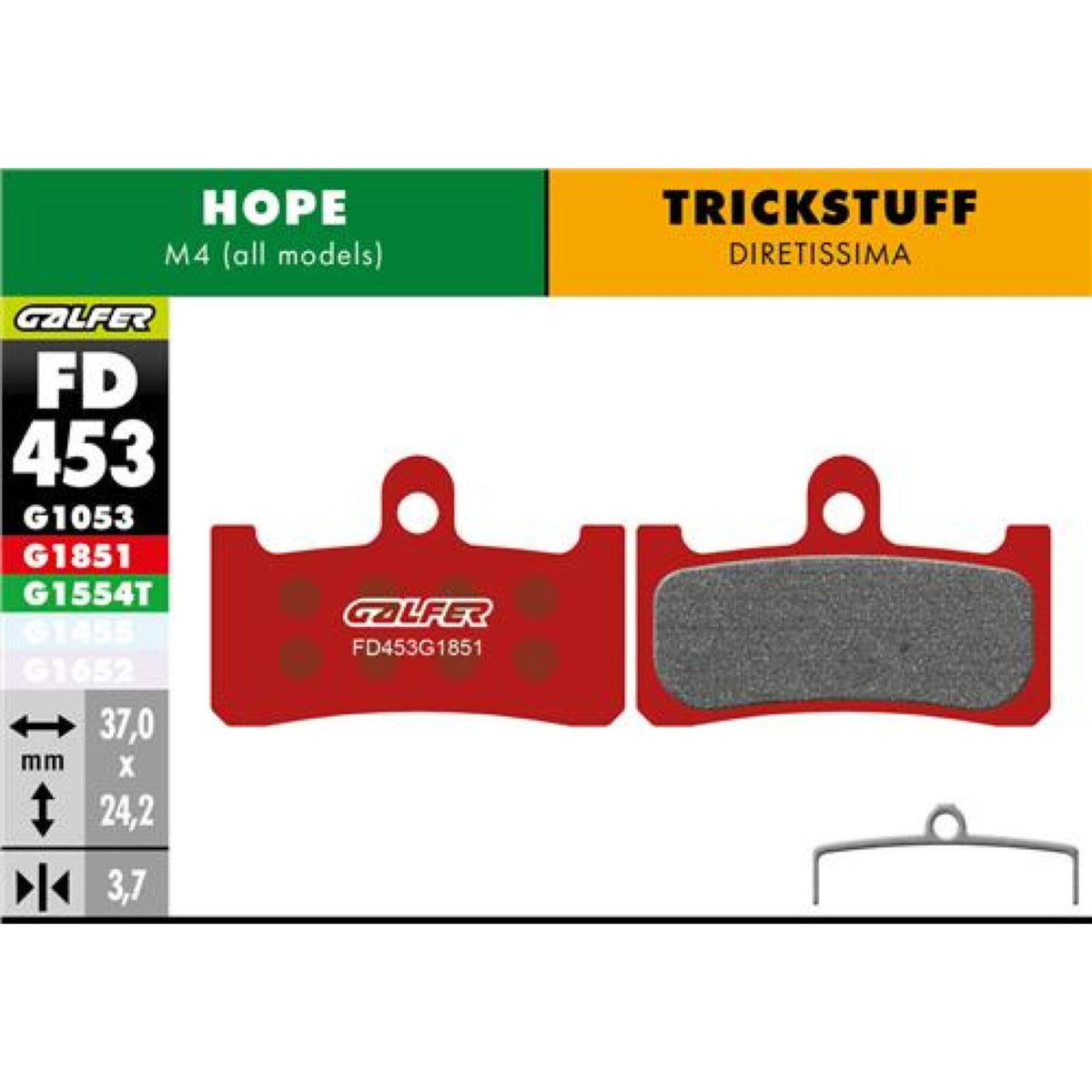 Brake Pad Bike Advanced Hope M4