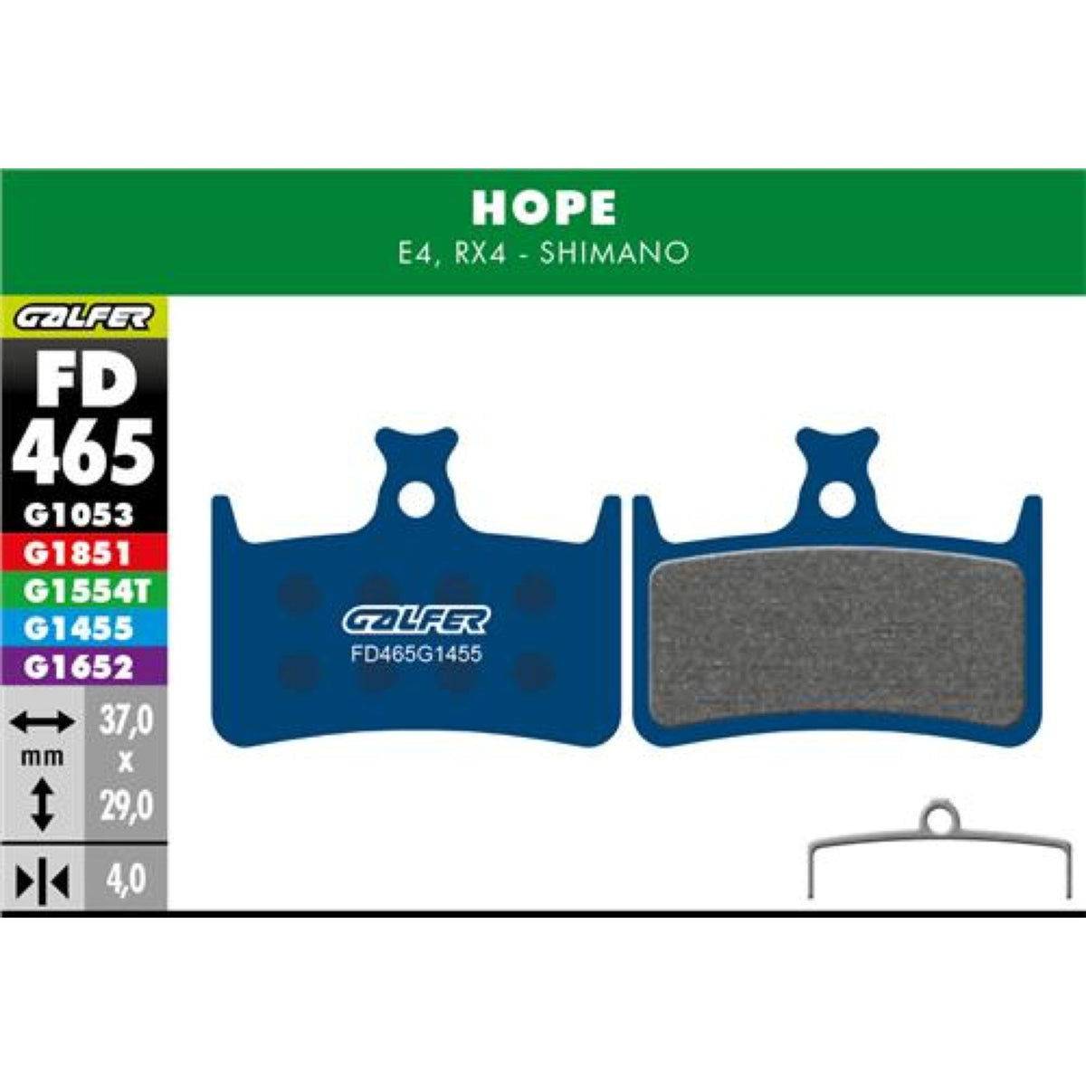 Brake Pad Bike Road Hope Rx4