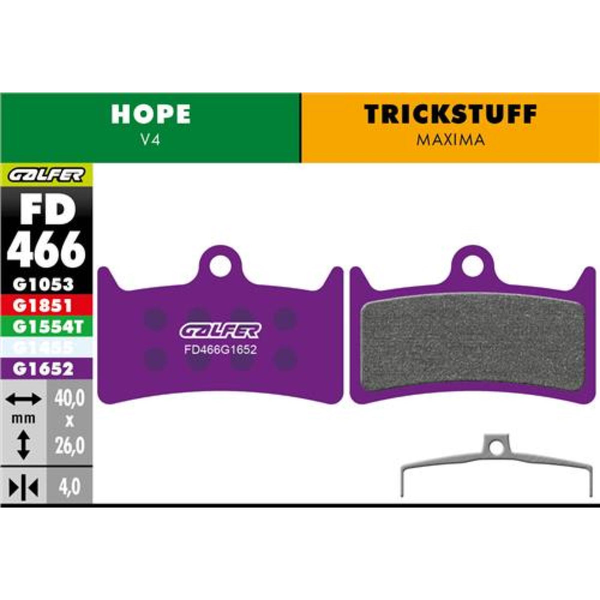 Brake Pad E-Bike Hope V4