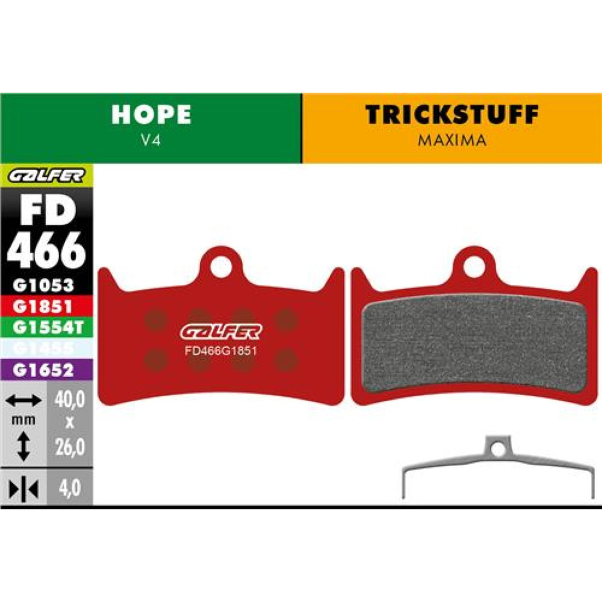 Brake Pad Bike Advanced Hope V4