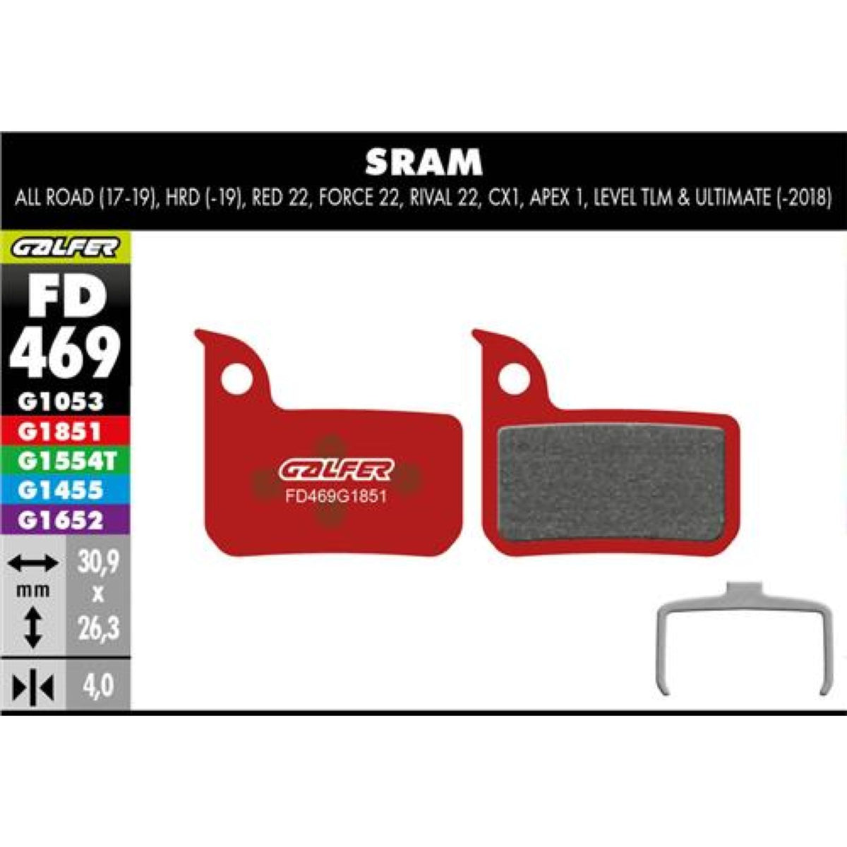 Brake Pad Bike Advanced Sram Red 22- Level