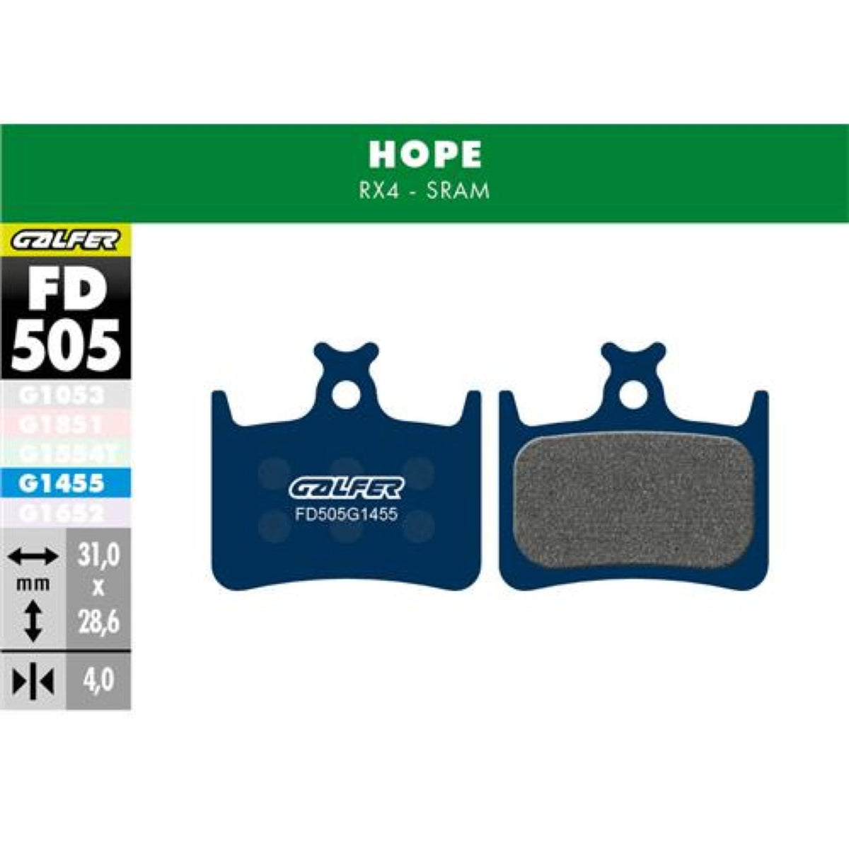 Brake Pad Bike Road Hope Rx4 (Sram)