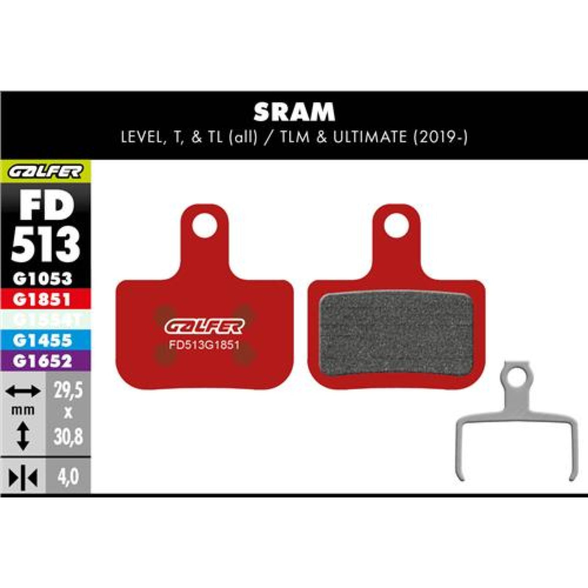 Brake Pad Bike Advanced Sram Level, T, TL