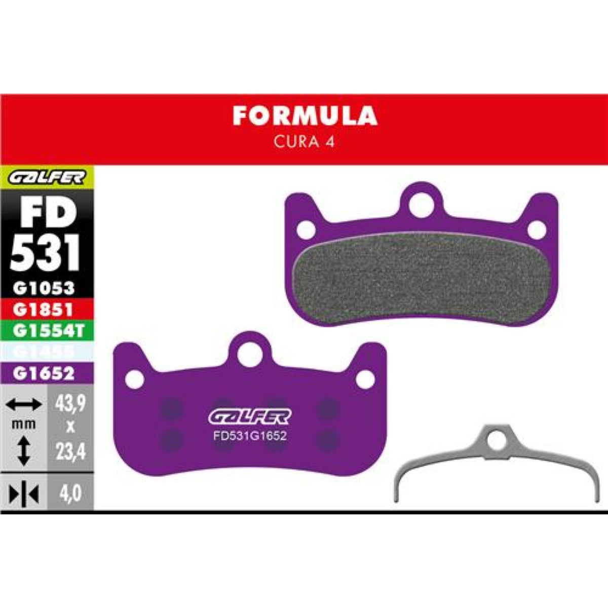 Brake Pad E-Bike Formula Cura 4